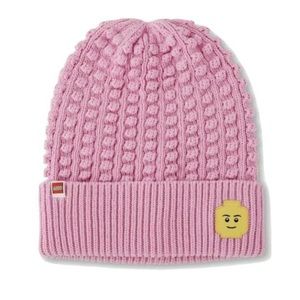 LEGO LIMITED EDITION Minifigure Patch Youth Beanie Hat in Pink